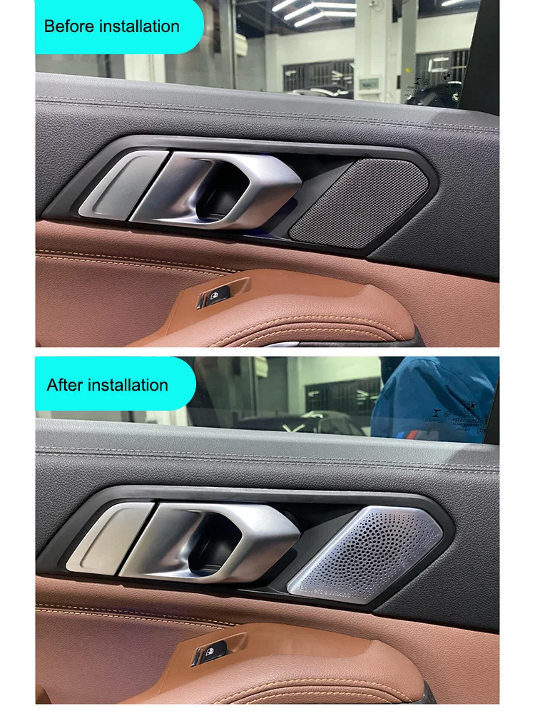 new 11 Colour LED Speaker Cover For BMW X5 G05 X7 G07Car Midrange Tweeter HiFi Music Stereo Horn Ambient Light Decorate Refit
