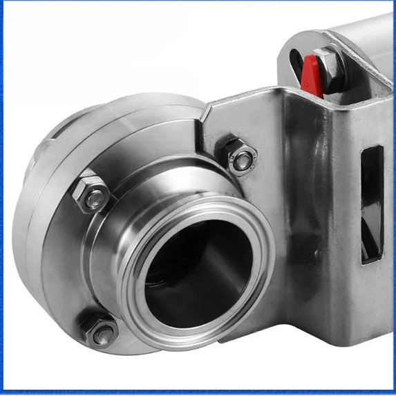 Pneumatic Spring Return Valve - Single Acting, 304 Stainless Steel Sanitary Clamp with Welded Connection Ends