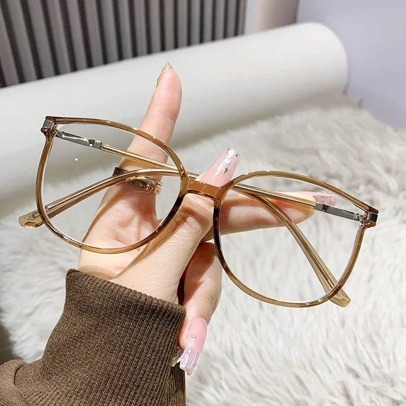 Oversized Ladies Reading Glasses Fashion Trend Sqaure Frame Anti Blue Light Presbyopia Eyewear Finished Prescription Far Sight