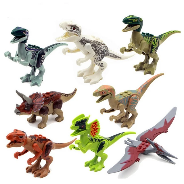 8pcs lot Building Jurassic Blocks World Dinosaur Figures Bricks Dino Toys For Children Dinosaurios Blocks AliExpress