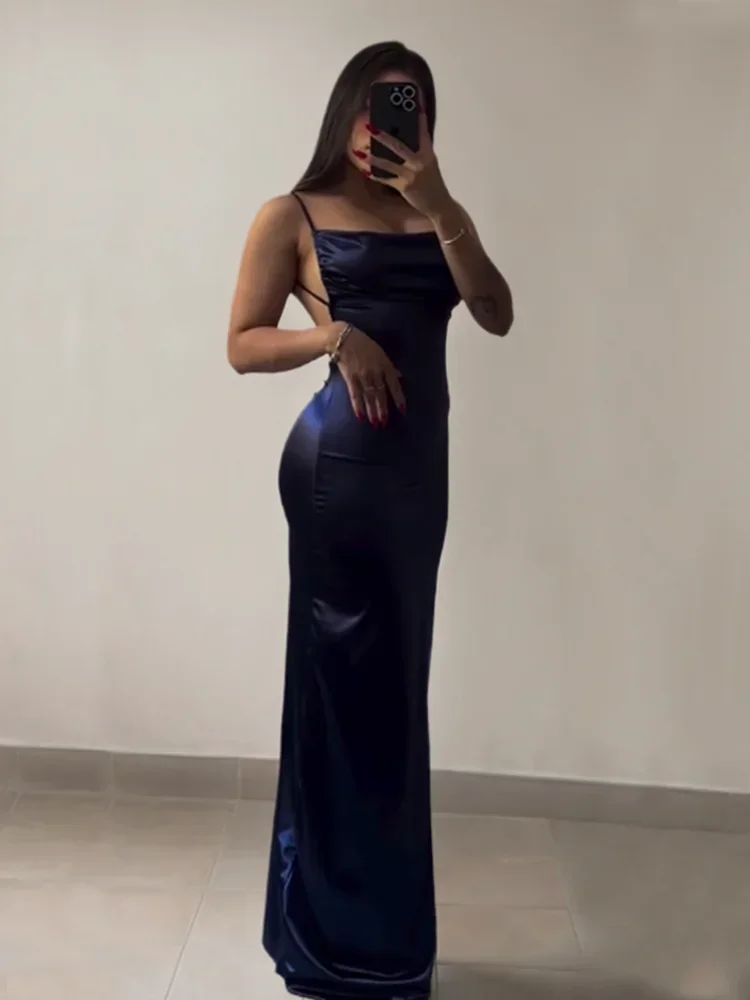 Sexy Damen-Trägerkleid Sommer High-End Rollenspiel Y2k Rückenfreies Verführerisches Unregelmäßiges Abendkleid 2025 – Detail 4