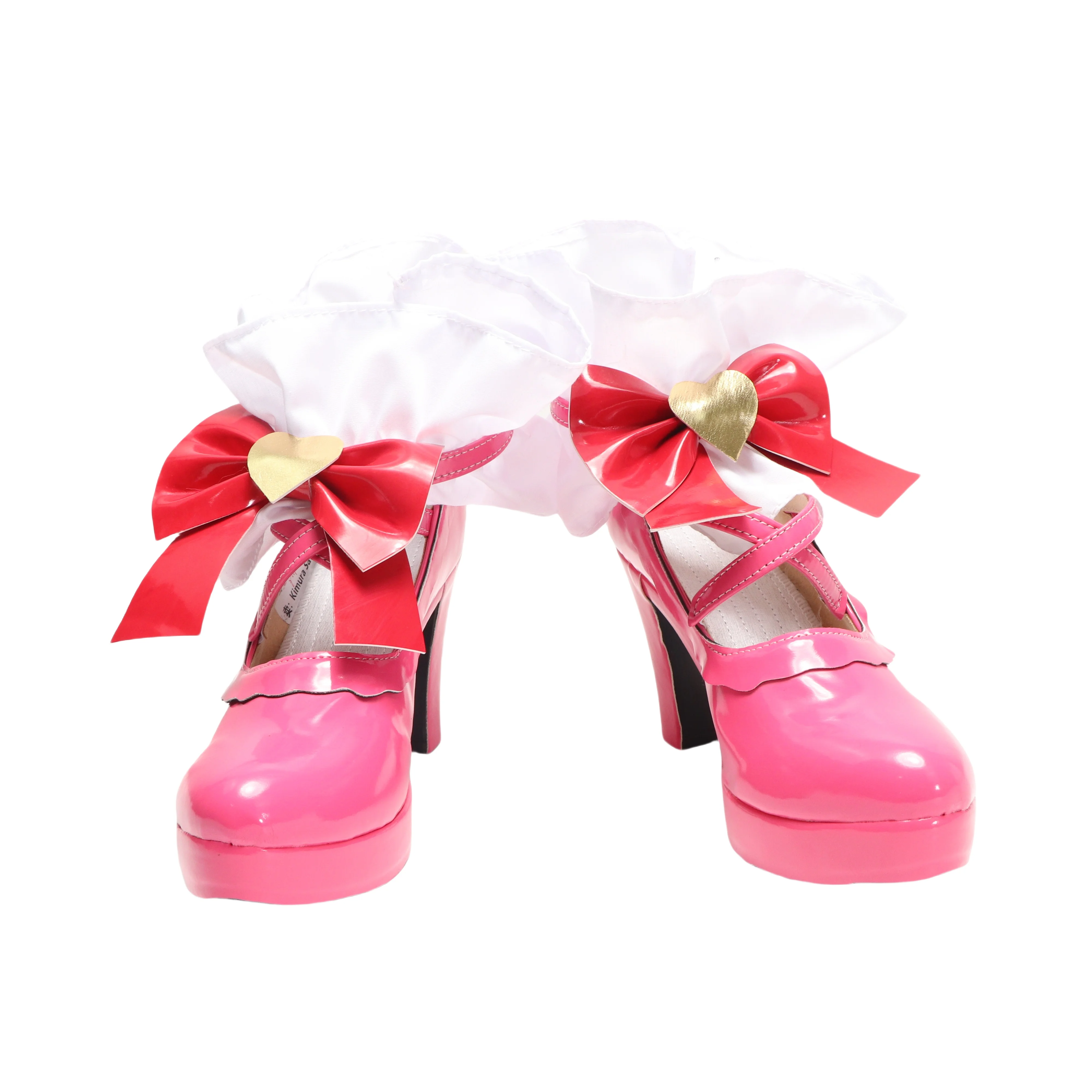 Aikatsu Hoshimiya Ichigo Scarpe Cosplay Stivali Halloween Anime Scarpe con tacco alto