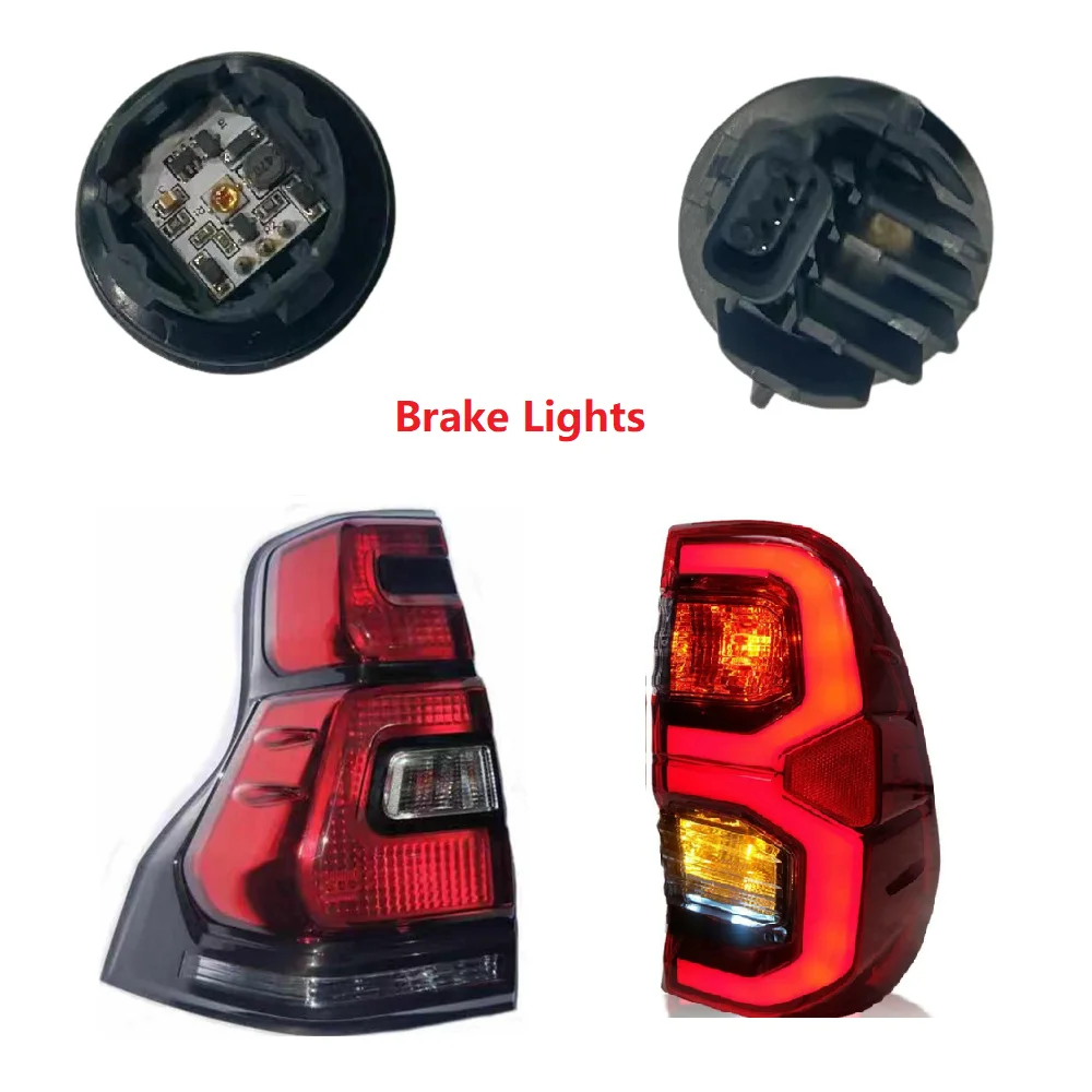 OEM Brake Lights Fit For Toyota Prado 2018-2022 Led Brake Lights Toyota Hilux Revo Rocco 2021 2022 2023 Rear Brake Lights