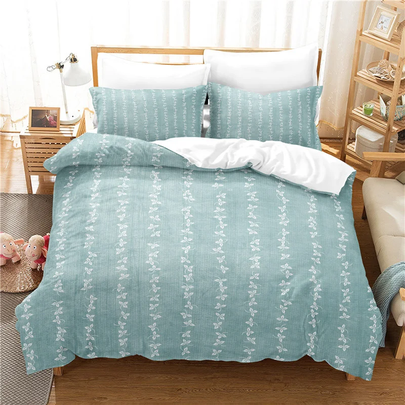 Nuevo Juego De cama, funda nórdica sencilla, tamaño King, ropa De cama súper suave y cómoda De color verde claro, Juego De cama De tamaño completo