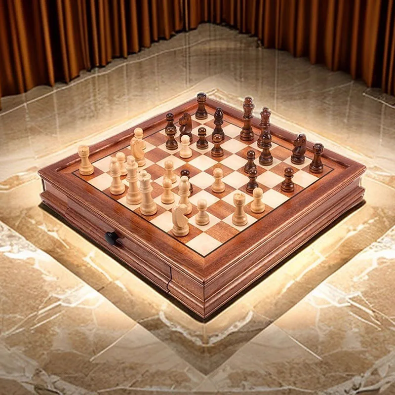 

Figures Outdoor Chess Games Board Wooden Handmade Table Luxury Pieces Chess Games Family Xadrez Tabuleiro Jogo Game Accessories