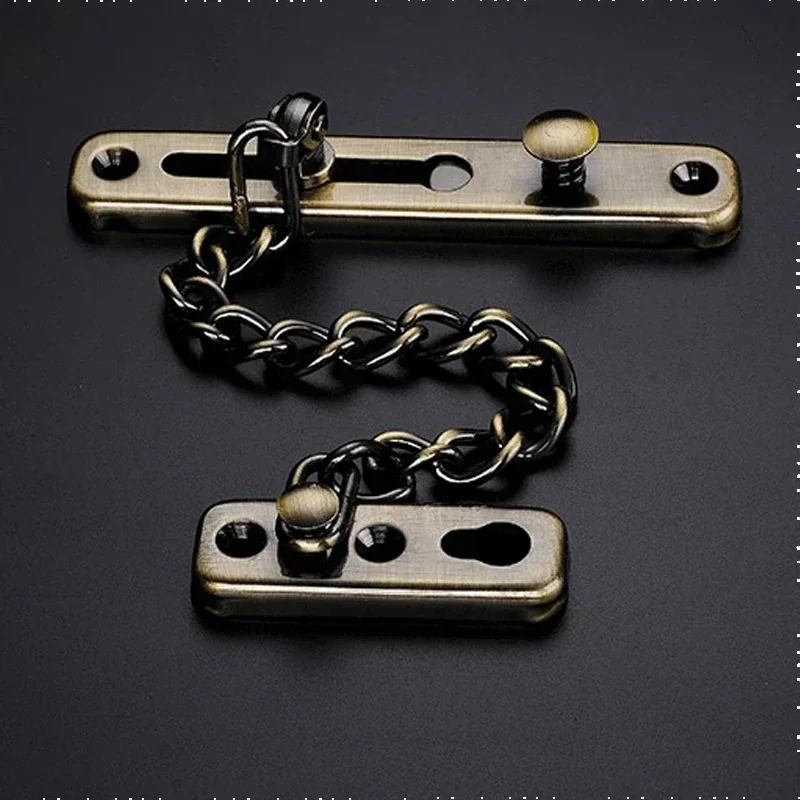 Anti-theft Chain Door Chain Household Stainless Steel Deadbolt Window Door Inner Anti-lock Hotel Non-punch Security Leeching