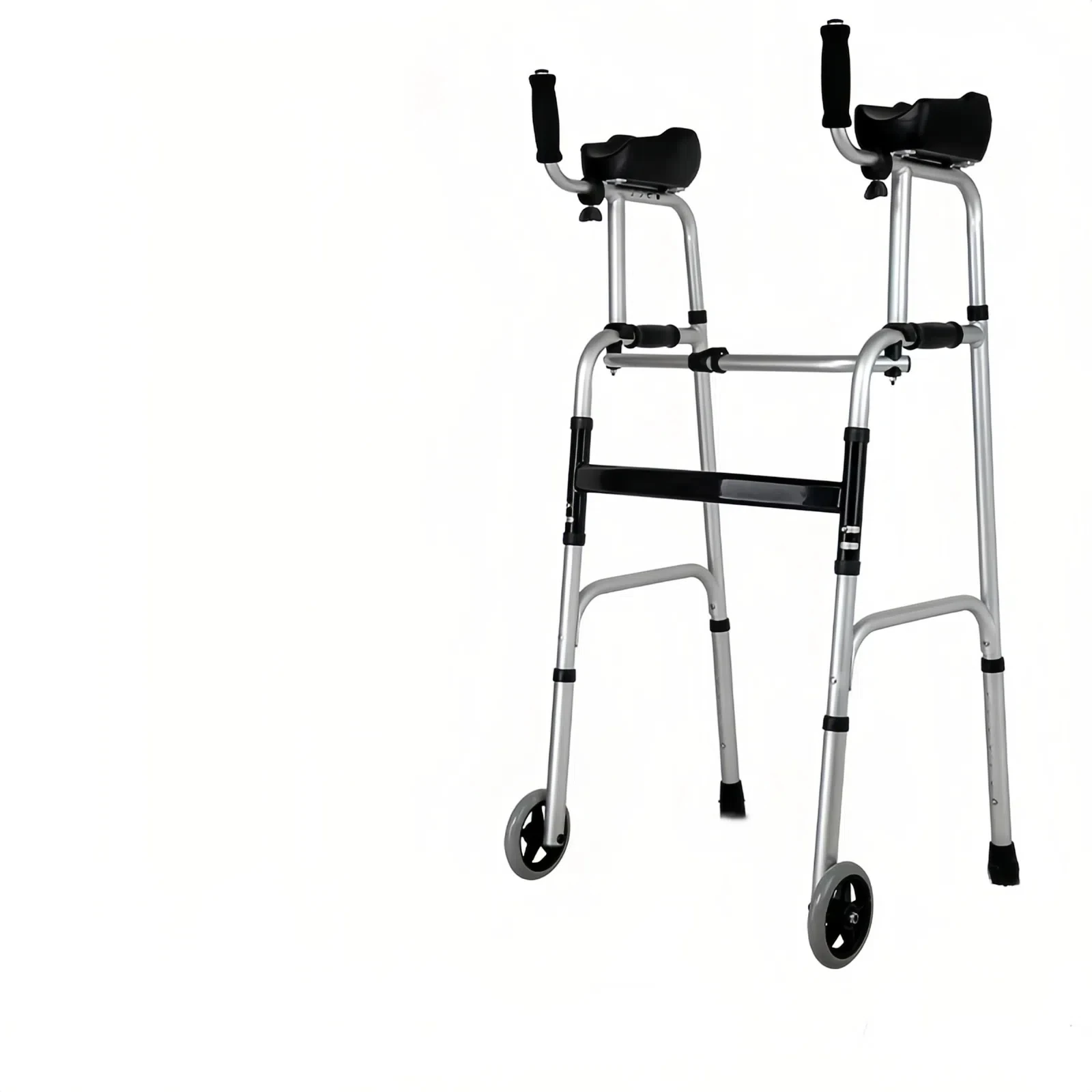 1pc Foldable Double Arm Walker Aid Walking Frame Walking Rehabilitation