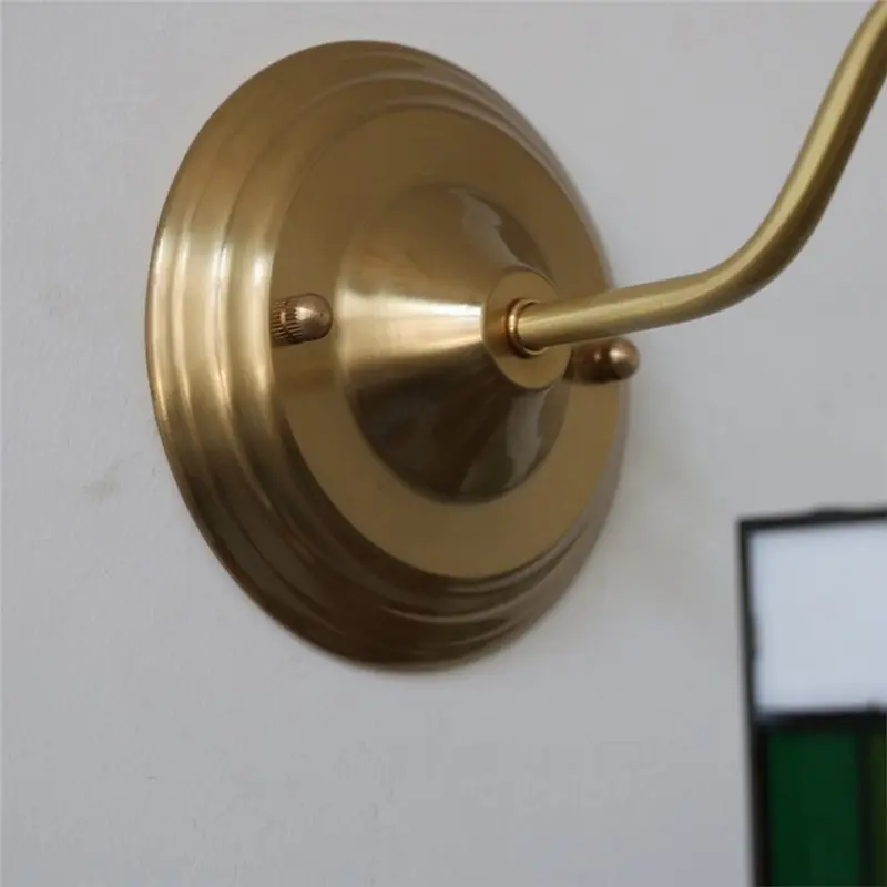 A93Z E27 LED Wall Lamp In Copper Finish- Sconce For Study, Dining Room,And More Featuring Vintage Style Glass Design