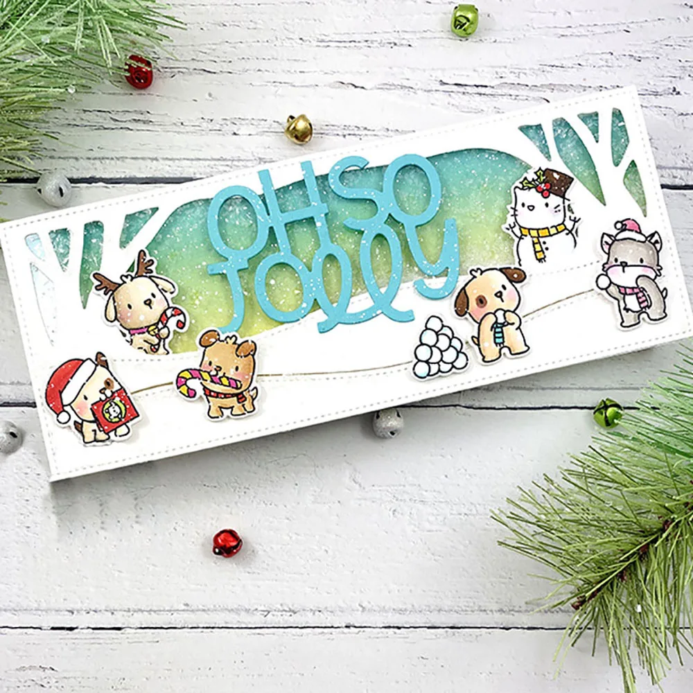 Slim Window Dressing Cutting Dies Stitched Gift Tag Metal Die Cuts For DIY Scrapbooking Album Card Making Decoration Paper Craft