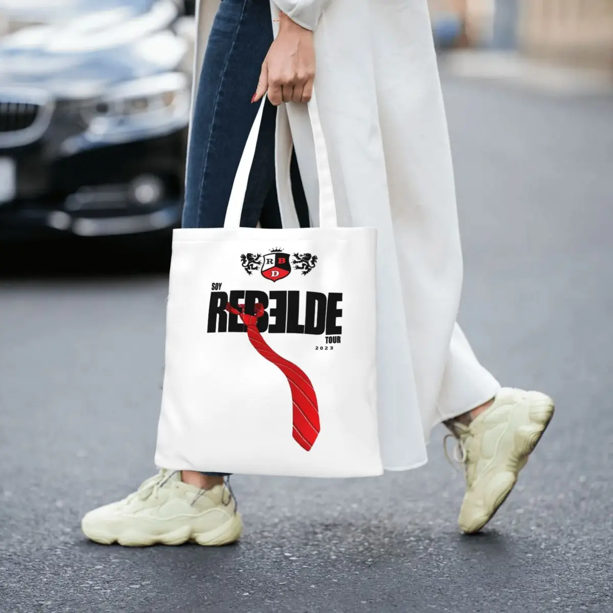 RBD Rebelde Bolsas de compras mexicanas Lona El bolso de mano plegable para niñas Bolso de hombro Bolso de viaje