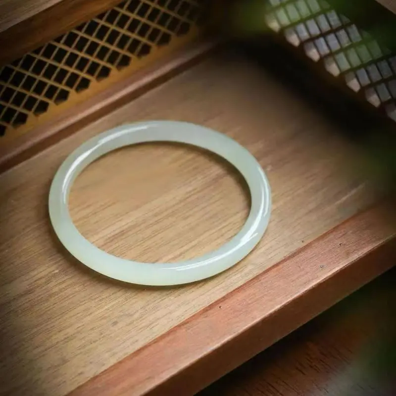Natural Hotan Item, Qinghai Old Material, Jade, Women'S Round Bracelet
