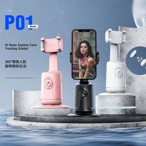 2025 Fully Automatic Live Streaming Gimbal Unlimited Rotation Supports Bluetooth Selfie Stick