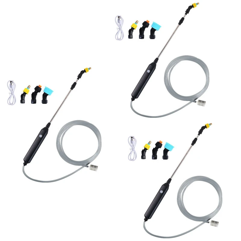 ホース付き電気散水スプレー,調整可能な芝生スプレー,スプリンクラーノズル,雑草,植物ミスター,USB,最高