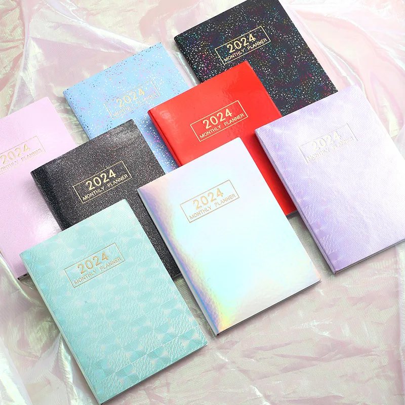 

2024 A5 English Agenda Dazzling 365 Days Diary Journal Notebook Weekly Calendar Notebooks And Journals блокнот Stationery Office