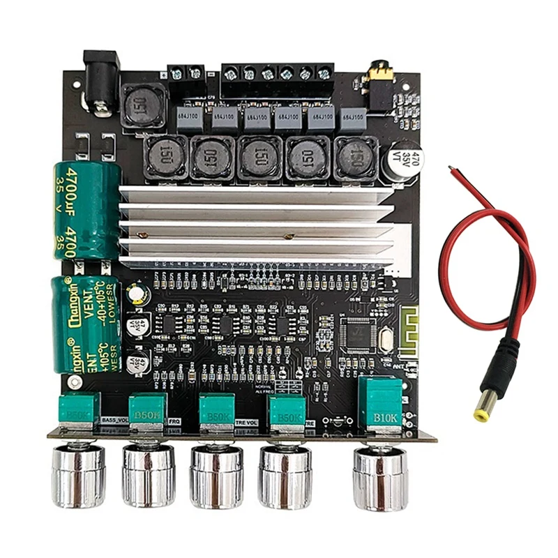 

ZK-TB22 Bluetooth Audio Amplifier Board With DC Cable 2.1 Channel TPA3116D2 50Wx2+100W Tweeter Subwoofer Adjustment Module