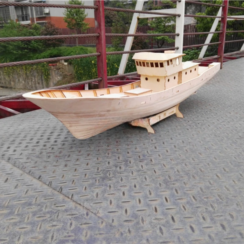 Zhejiang Fishing Trawler Model DIY Hand Assembled Frame Boat Wooden Ship Model Kit