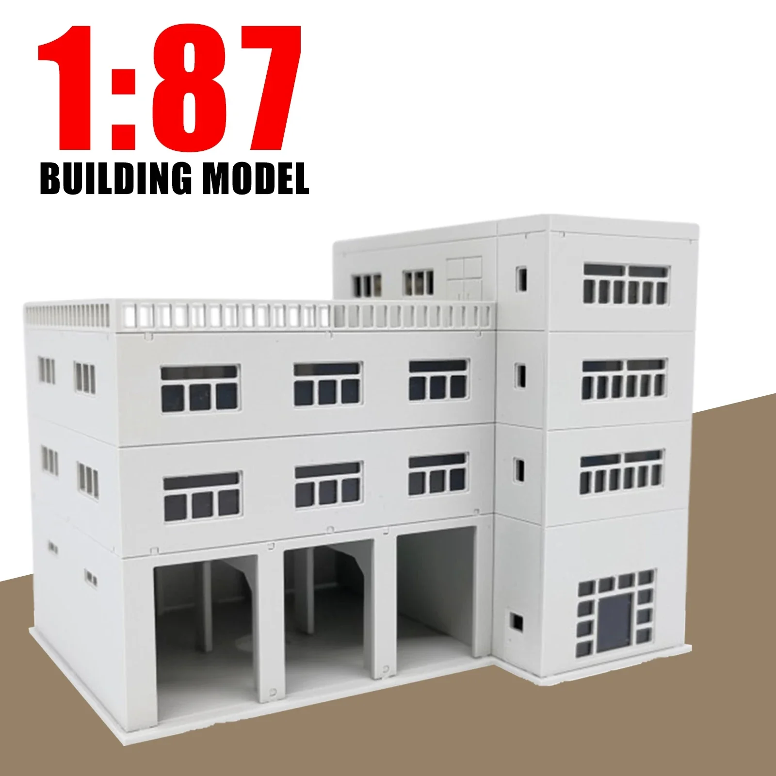 โมเดลสำหรับบ้านนอก1:87แบบทำมือโมเดลรถไฟ3-Stall รถบรรทุกโรงรถเครื่องยนต์บ้านโมเดลของเล่นของขวัญคริสต์มาสสำหรับเด็ก