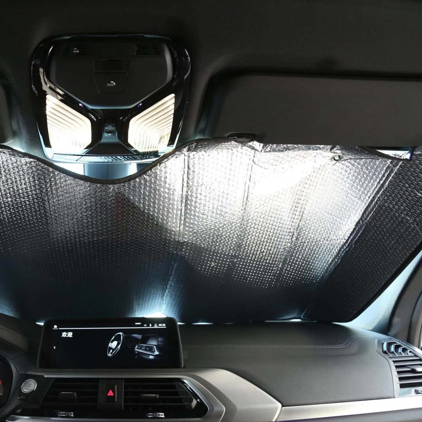 Truck Windshield Sun Shade Car Window high-efficiency sun protection Aluminum Foil Insulation Sunscreen 220 * 80cm