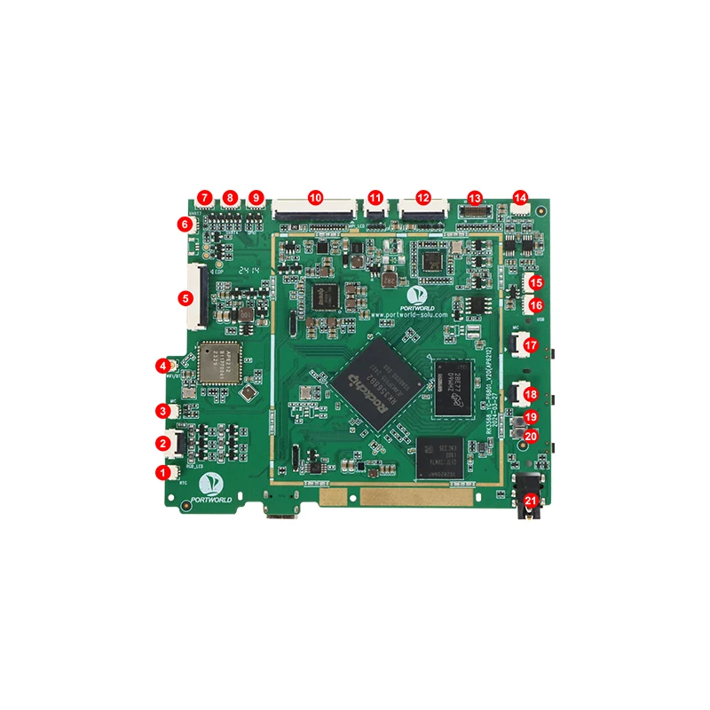 P6801 Android Linux Ubuntu Debian OS RK3568 معالج رباعي النواة PCBA اللوحة الأم لأتمتة المنزل