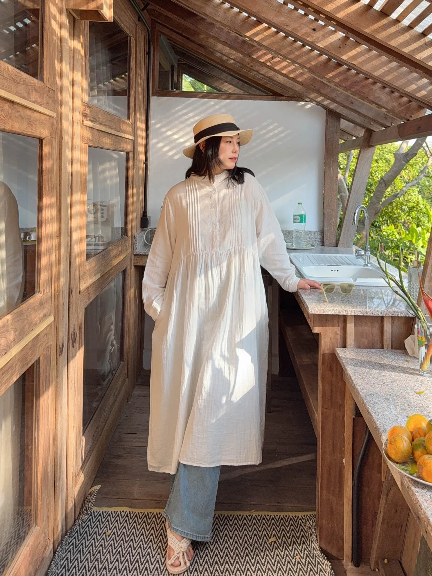 

Повседневное свободное платье VOGANA с завышенной талией в японском стиле, простое, свободное, элегантное, из хлопка, для весны и лета