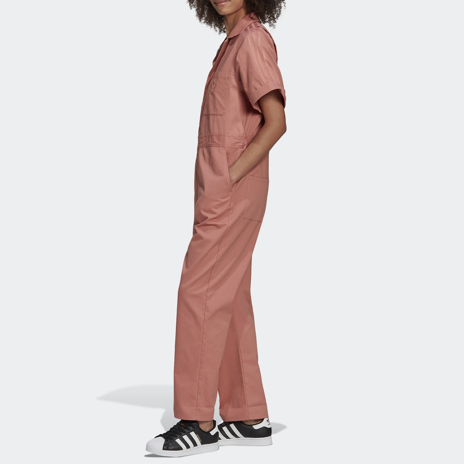 Adidas Originals Womens Trefoil Logo Casual Jumpsuit GM6687