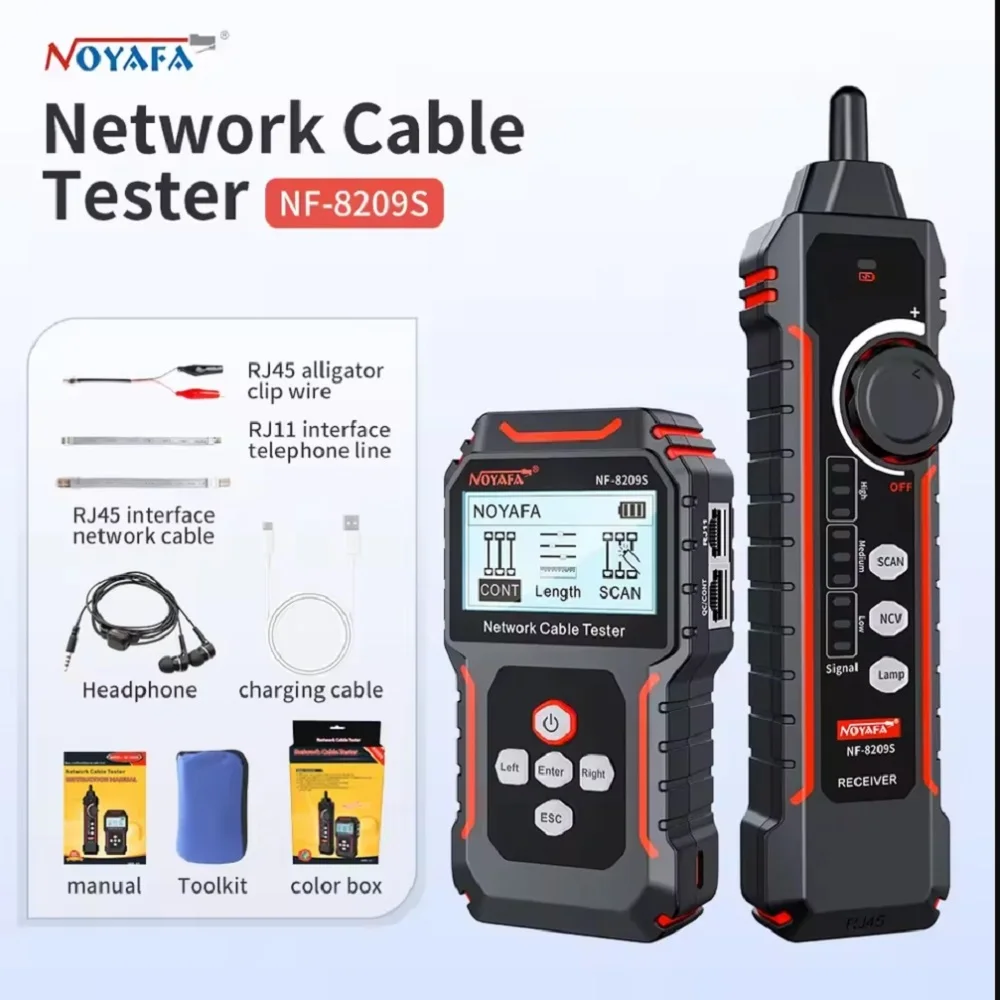 

Network Cable Tracker NOYAFA NF-8209S Lan Measure Tester Network Tools LCD Display Measure Length Wiremap Tester Cable Tracker