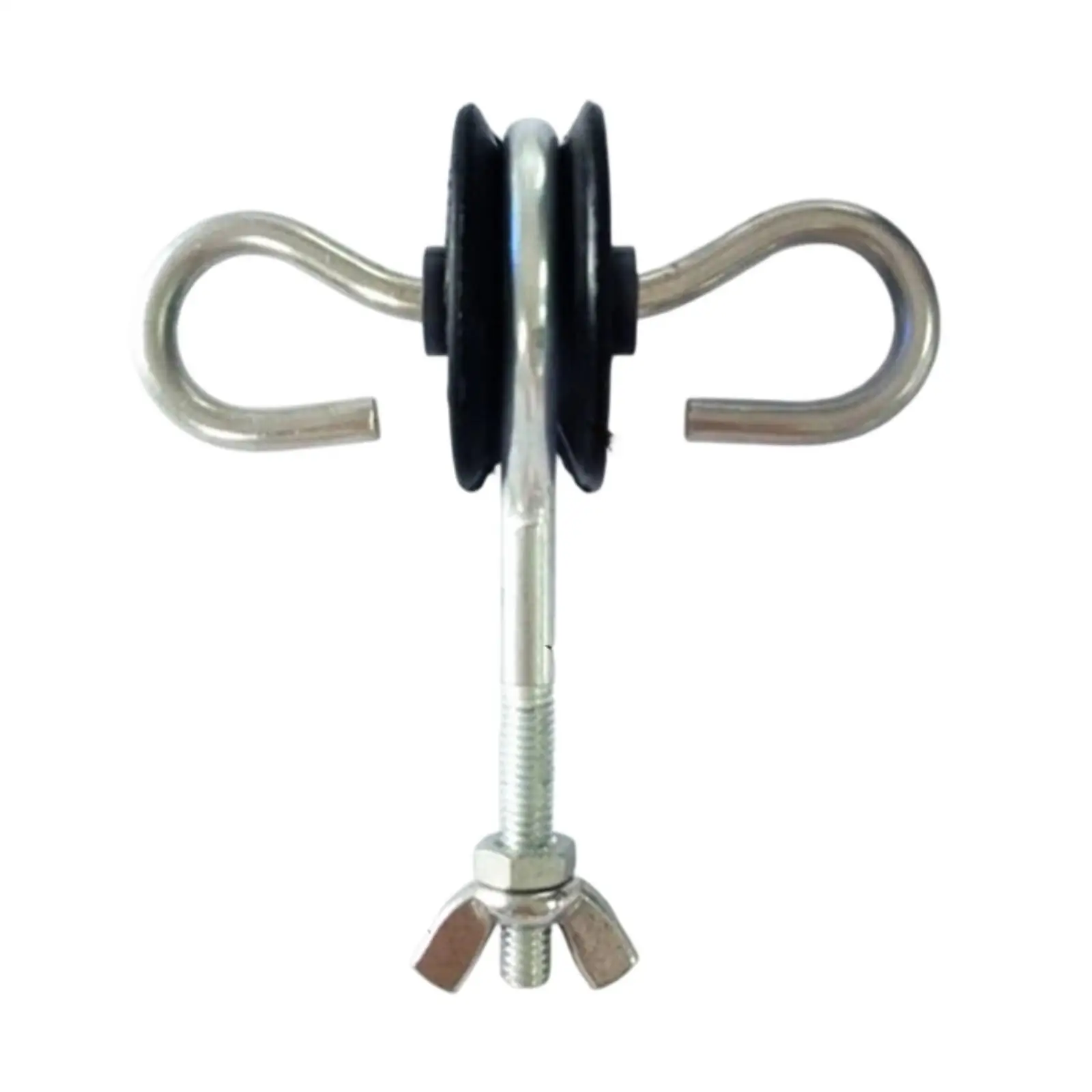 6 Pieces Electric Fence Gate Handle Anchors 2 Rings Screw Stainless Steel Double Hook Fencing Accessories for Agricultural Ranch