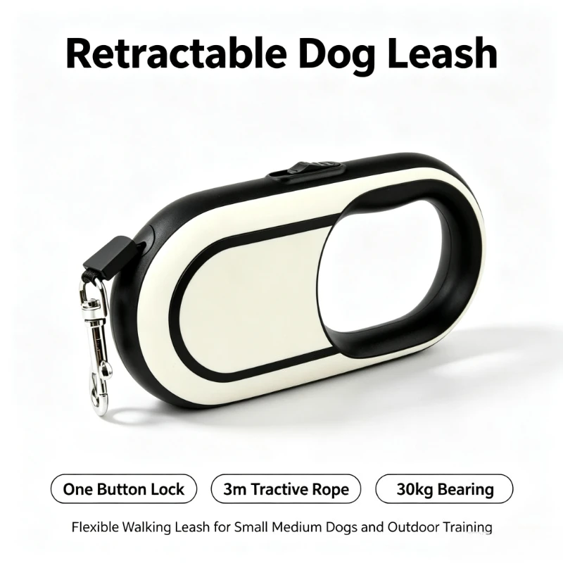 5 Meters Retractable Dog Leash Automatic Flexible Pet Traction Rope Belt One Button Lock Walking Leash for Small Medium Large