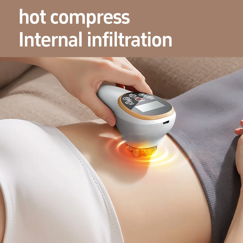 Electric Negative Pressure EMS Heating Liposuction Device,  Fat Scraping, Meridian Brush Massage, Beauty Cupping Device