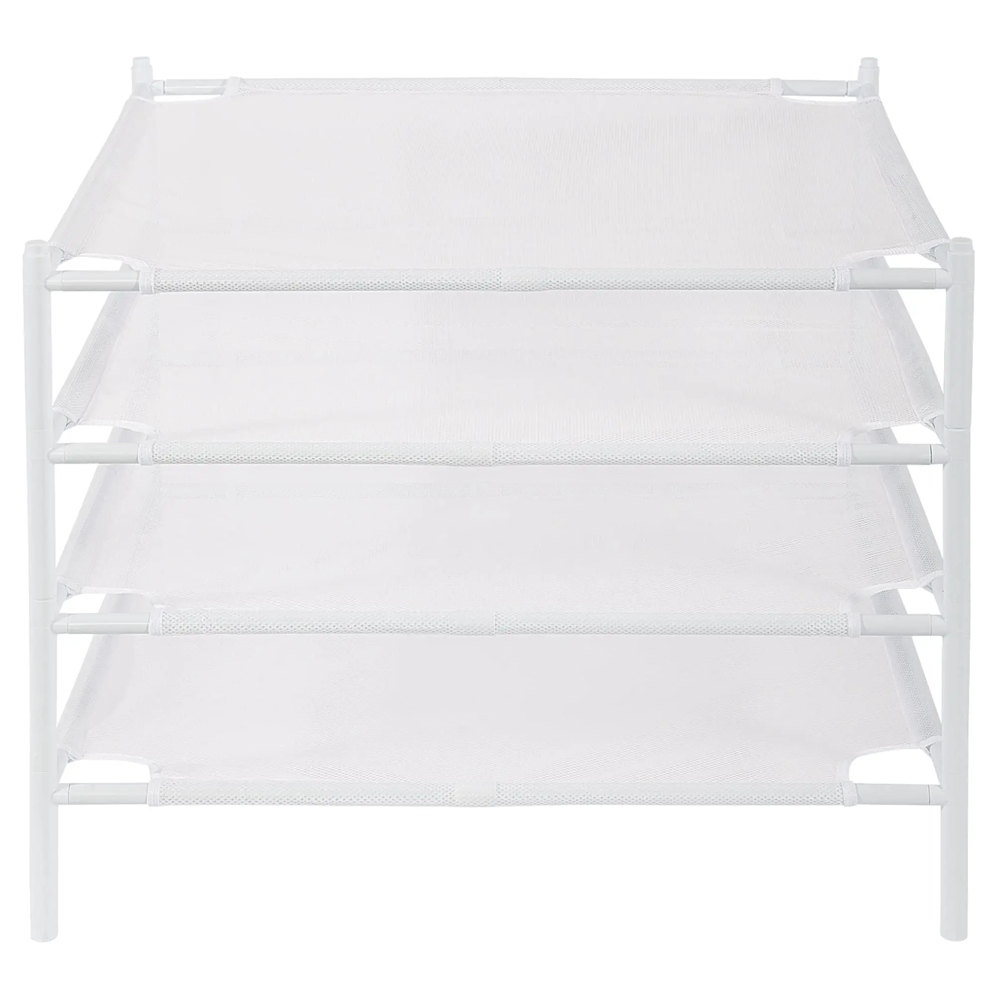 

White 4-Tier Stackable Mesh Laundry Drying Rack For Sweaters Socks And Small Items