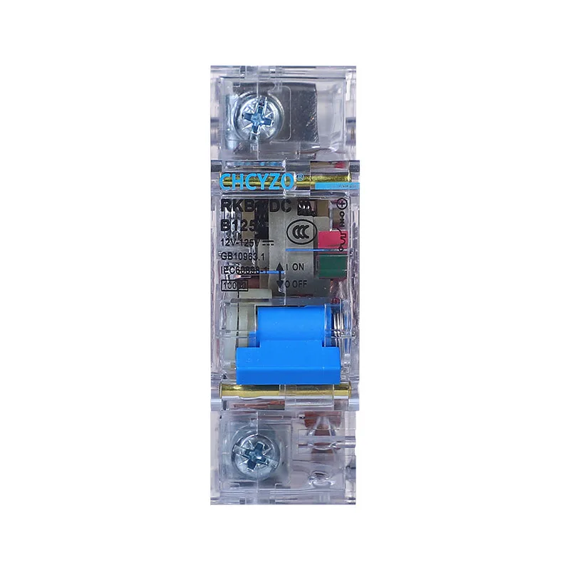 1P DC Circuit Breaker DC24V48V60V120V Transparent Circuit Breaker Air Switch 80A100A125A for Short Circuit Protection Isolator