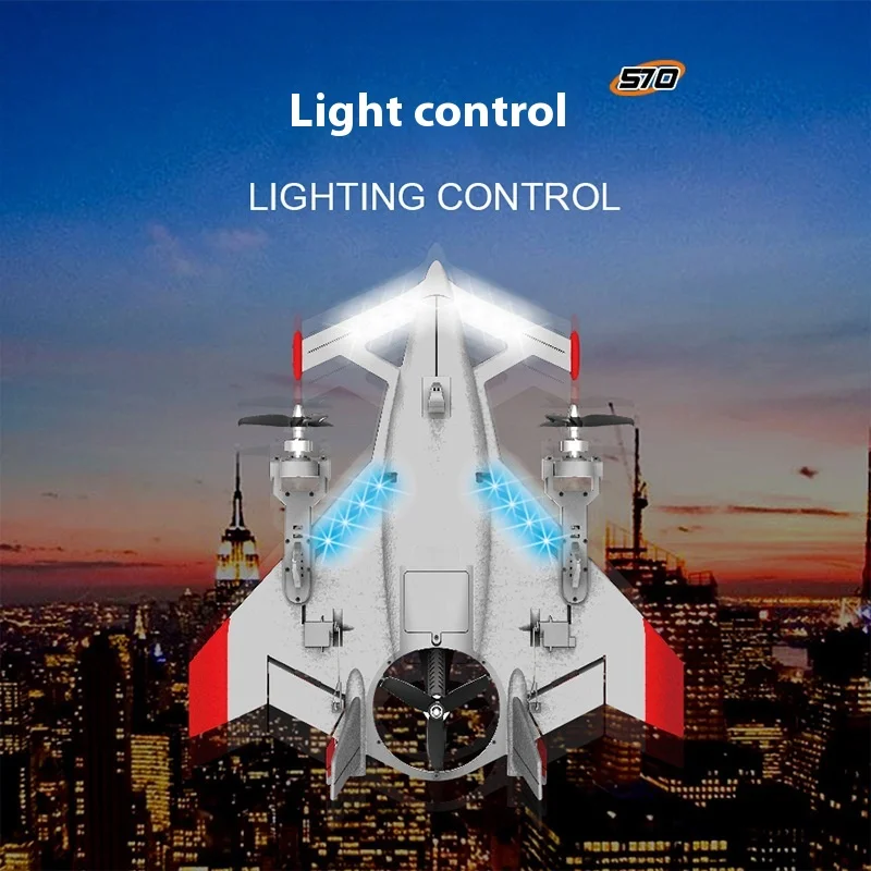 Samolot wektorowy zdalnie sterowany QIDI570, 8 kanałów, bezszczotkowy, wielofunkcyjny, VTOL, model szybowca kaskaderskiego.