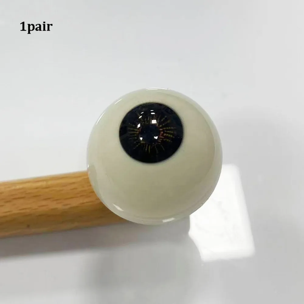 1pair 20mm Acrylic Fake Eyes Eyeballs with 3 Dimensional Fitting Eye 10 Styles Silicone Doll Simulation Eyeballs