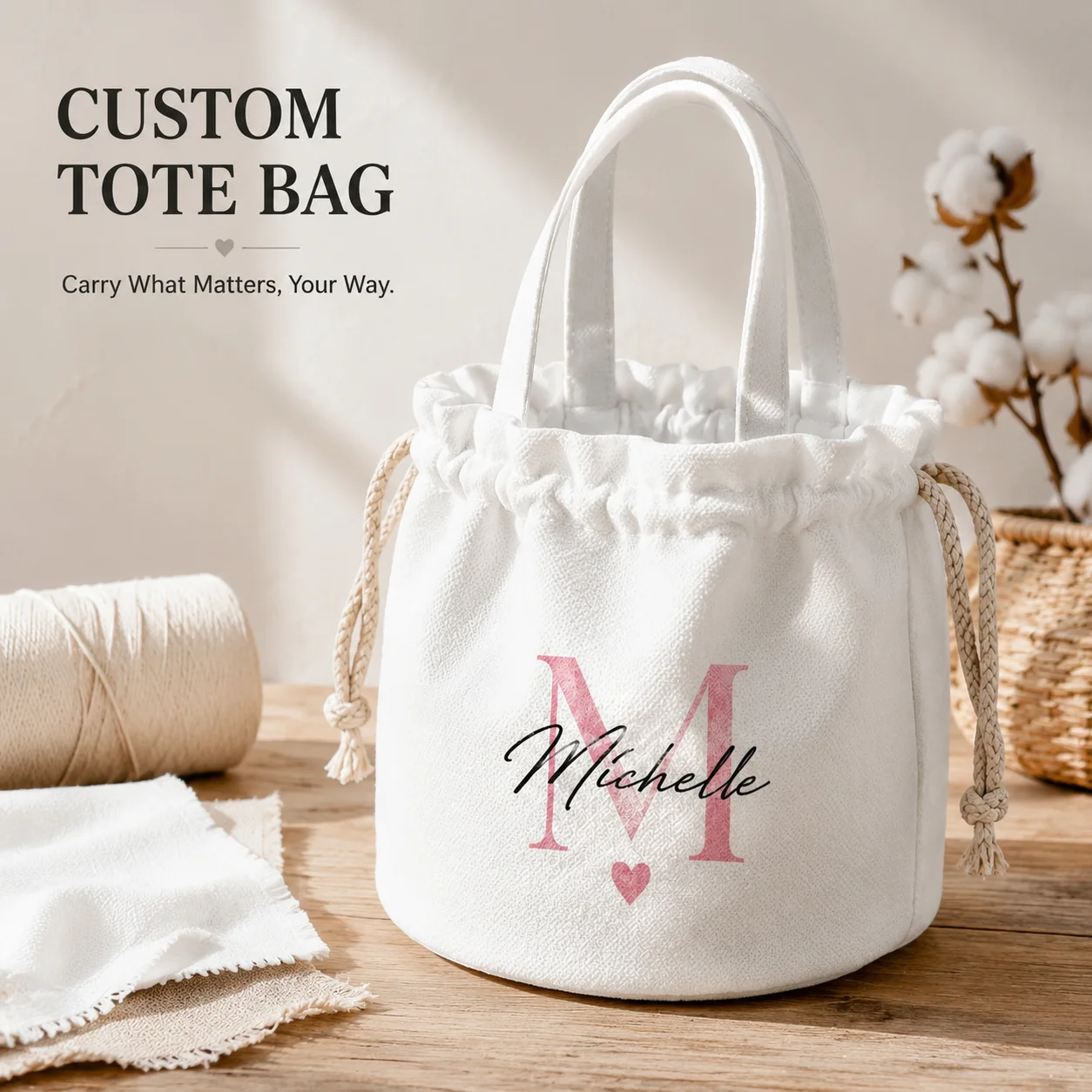 Personalized Family Picture Bucket Bag Custom Photo Handbag Mother's Day Gift for Mom