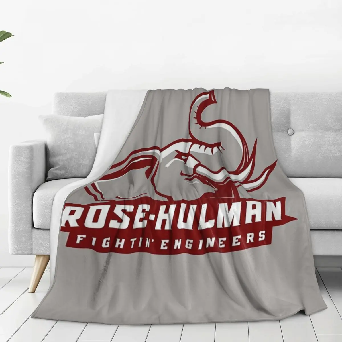 Engineers (Rose Hulman Fightin) Blankets Fleece Breathable Throw Blankets Throw Blanket For Couch Outdoor Throws Bedspread Quilt