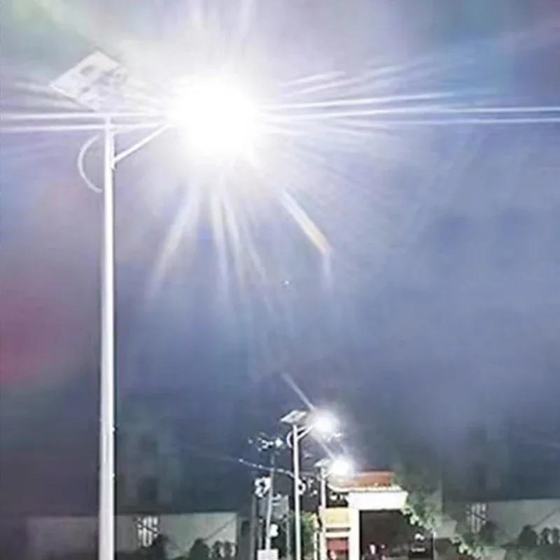 Outdoor alumínio Solar Street Light, controle remoto, impermeável, jardim, luz solar, novo, 600000LM