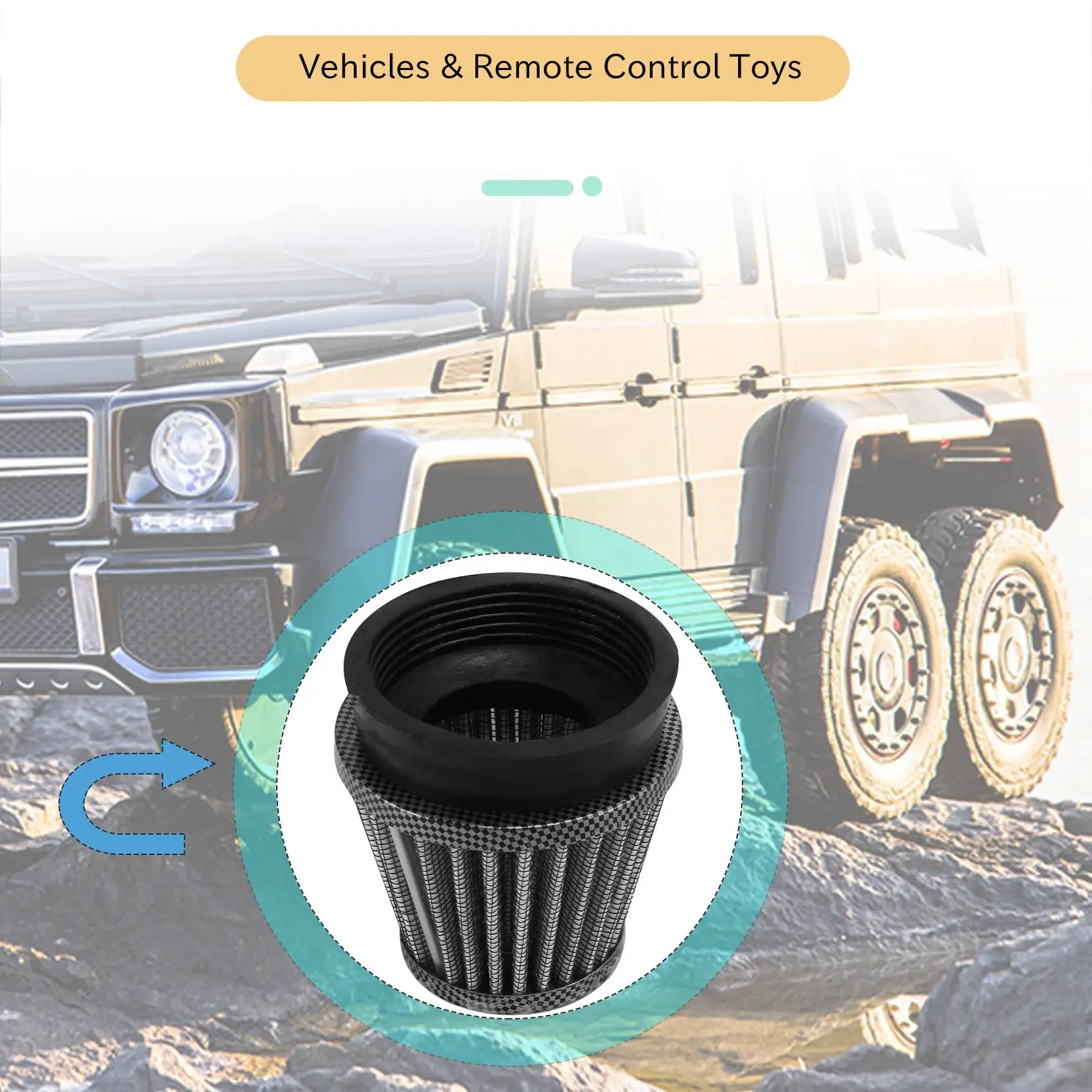 A30F-Filtro Aria In Metallo Misura Per Zenoah CY 23Cc 26Cc 29Cc 30.5Cc 32Cc 45Cc Motori Per 1/5 HPI Km Baja 5B 5T 5SC Rc Parti di Automobili