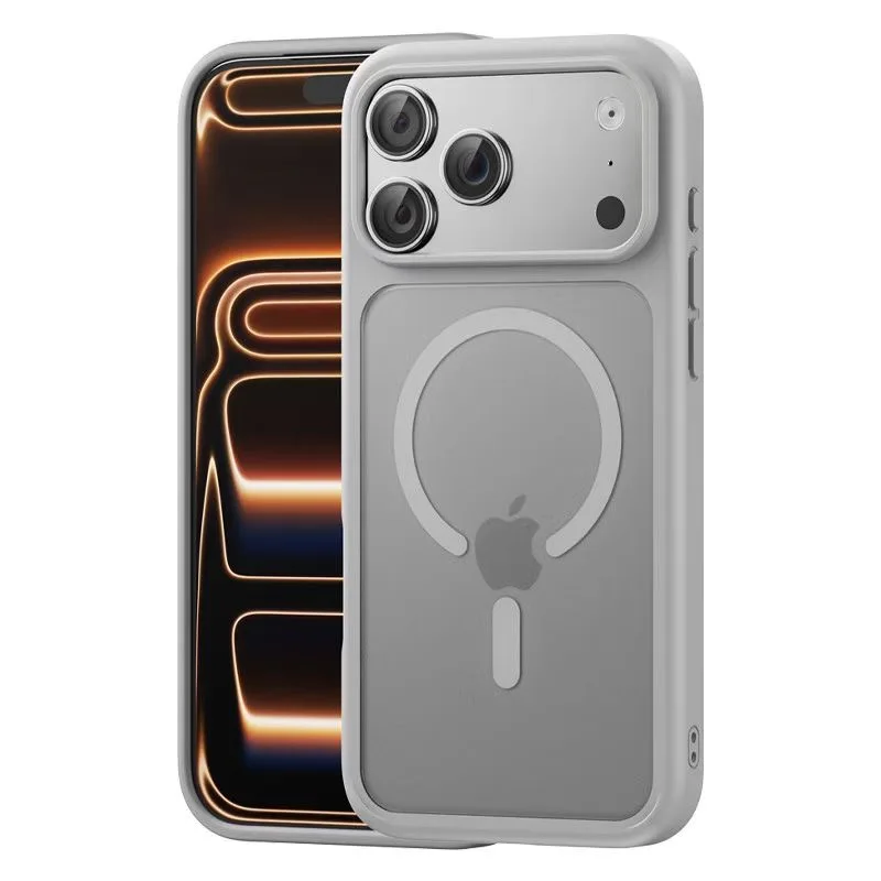 Case For iPhone 17 Pro Max Magnetic 14 15 16 Plus 13 12 Magsafe Big Window Camera Shockproof Wireless Charging Skin Clear Cover