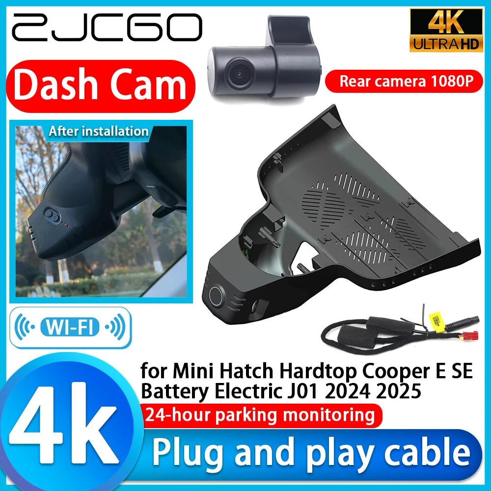 for Mini Hatch Hardtop Cooper E SE Battery Electric J01 2024 2025 4K UHD DVR Dash Cam Camera Lens Video Recorder Recording