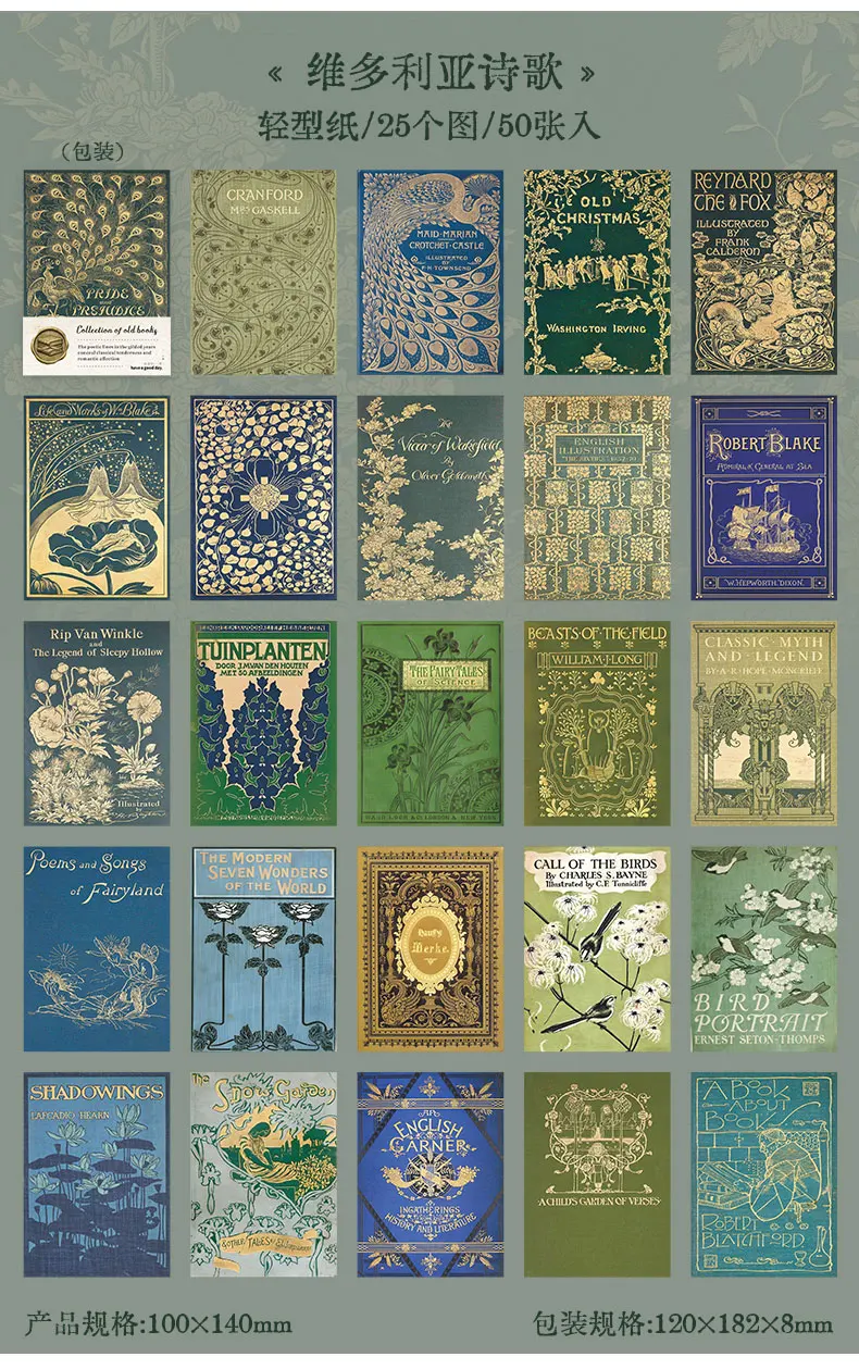 Journal GO 50 Stück Sammlung Alter Bücher Vintage Material Buch Retro Scrapbooking Collage Junk Journal Dekorationsmaterial Papier – Detail 15