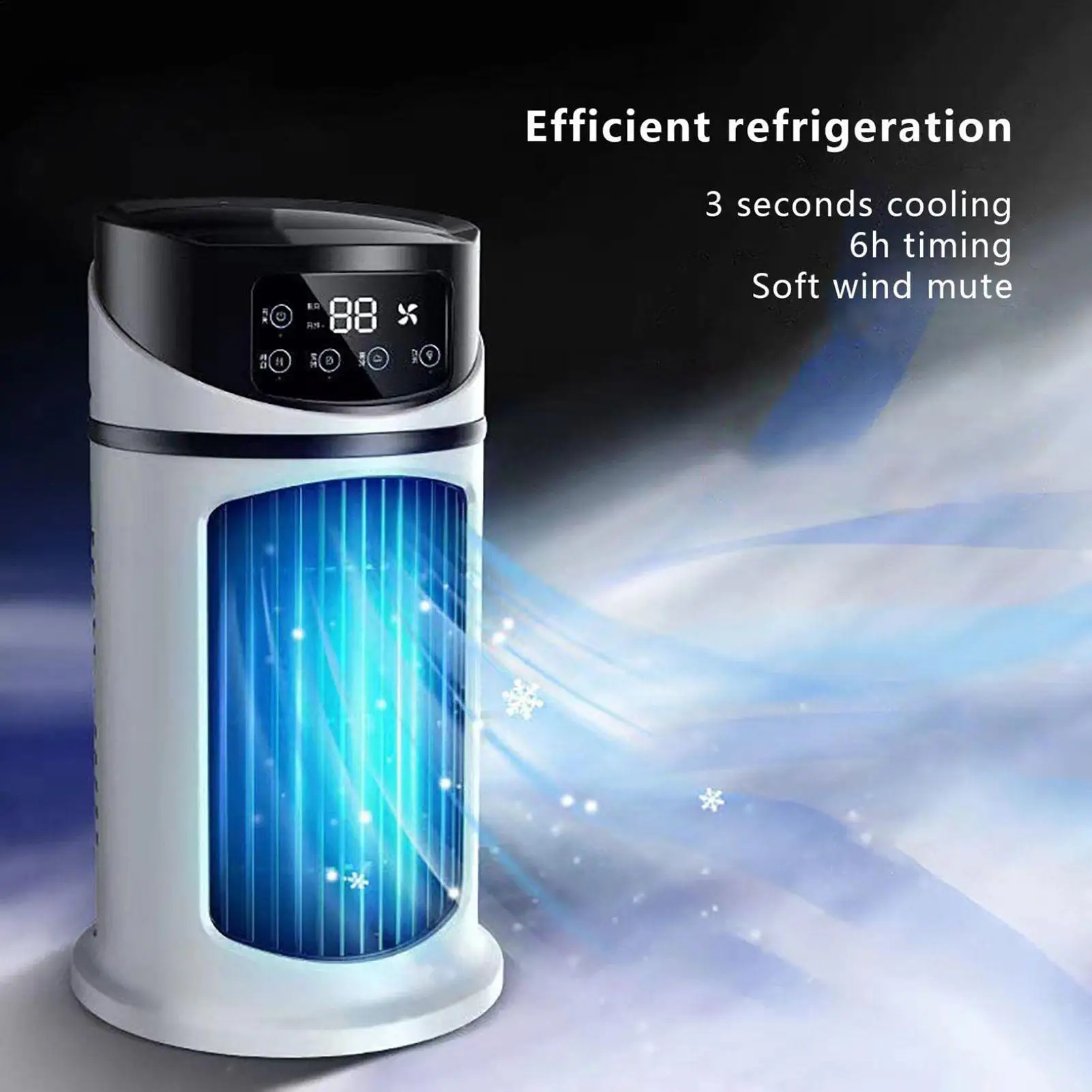 

Portable AC Fan Cooler Fan Portable Air Conditioners Personal Evaporative Space Cooler with Timer Quiet Humidifier for Travel