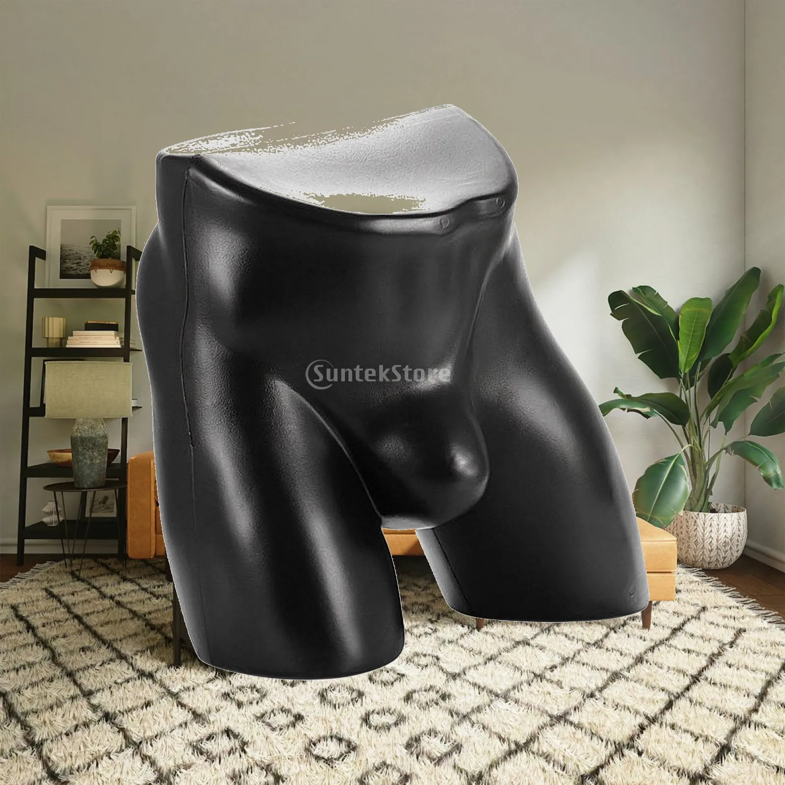 Mens Underwear Display Stand Male Torso Mannequin Lower Body Form PE Plastic Realistic Silhouette for Retail Counter Fitting