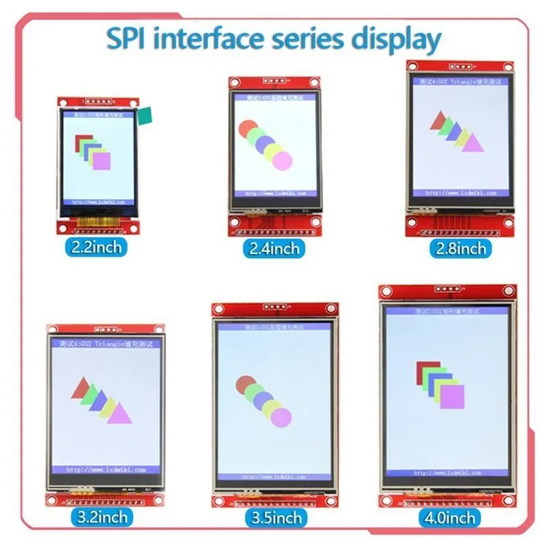 1pcs SPI Serial Port Seriesctouch  2.2/2.4/2.8/3.2/3.5/4.0 Inch TFT LCD Screen Module For Stm32 Development Board Arduino 