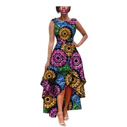 Hot African Women's AFRIPRIDE Private Sleeveless Pleated Party Dress Cotton Women's Dresses A722582