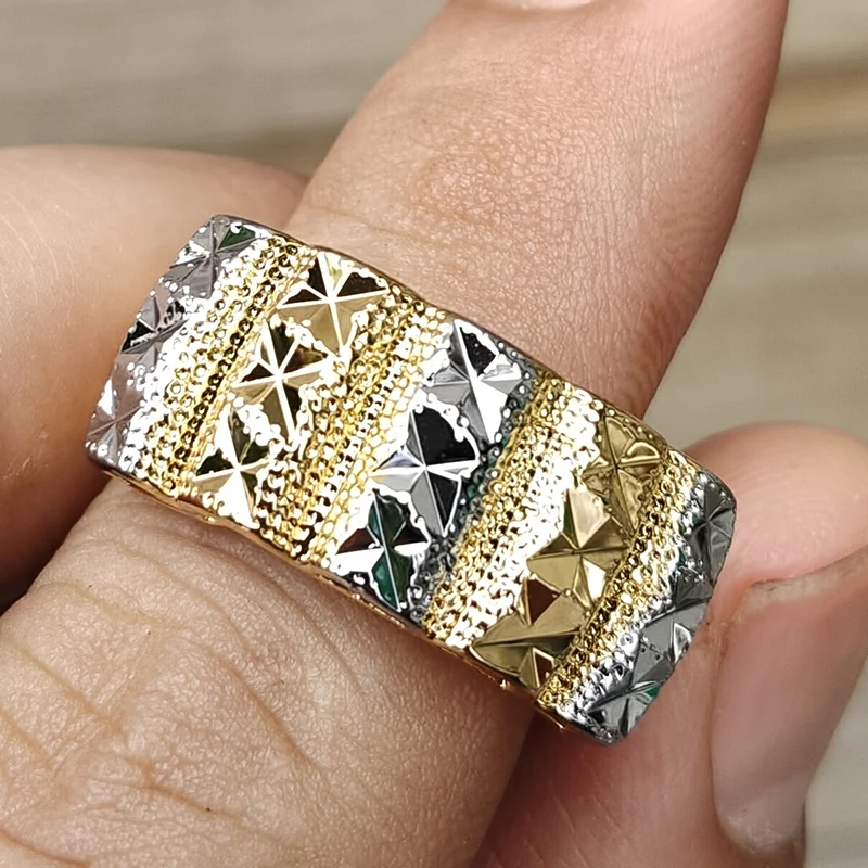 Saudi Arabia Wedding Gold Color Rings For Women Dubai Bride Gift Ethiopian  Africa Bangle Arab Wedding jewelry Bijoux Dubai Ring