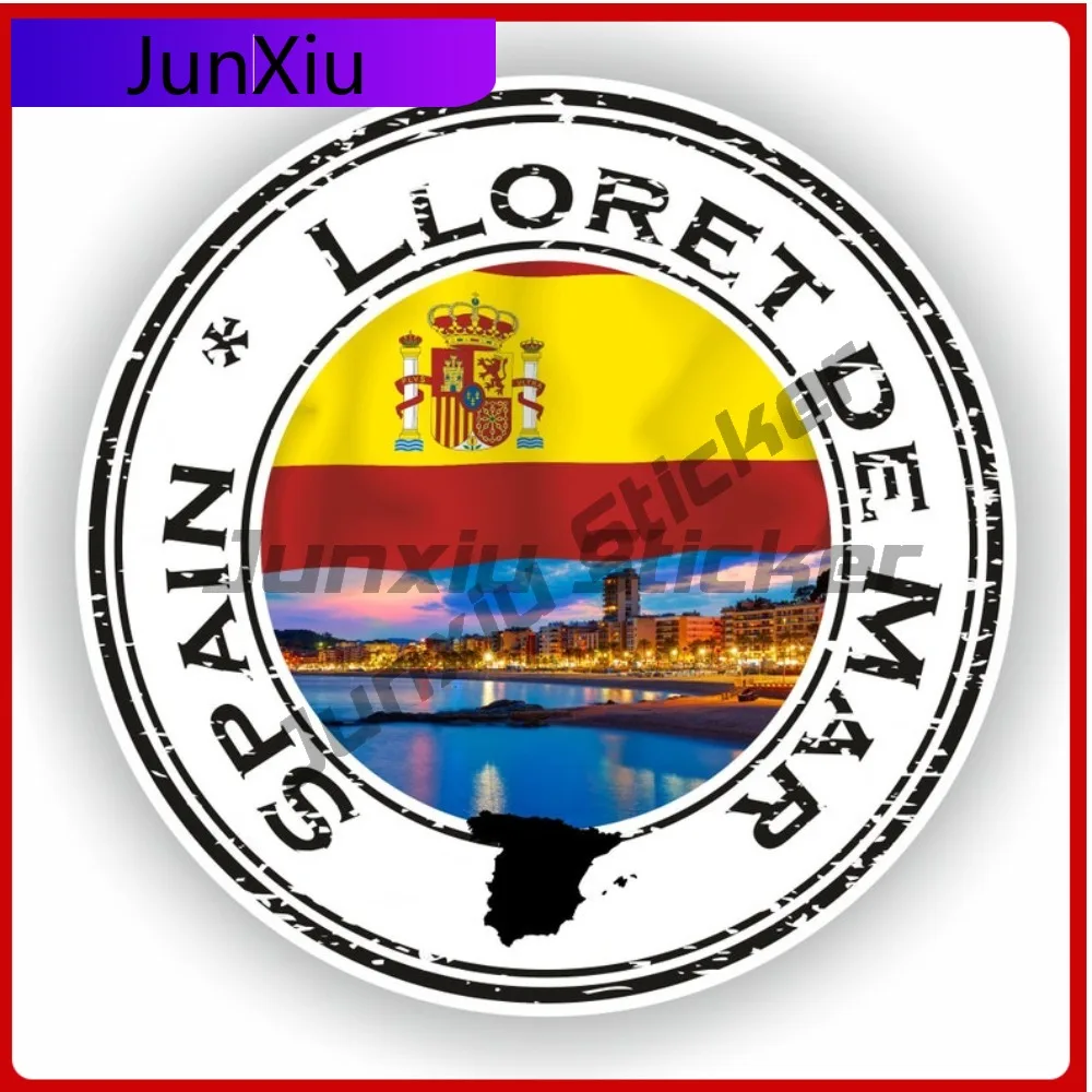 

Spain Lloret de Unique Boat Durable Accessory Sticker Round Seal Mar Pattern Anti Scratch Stylish Boat Durable Durable Cute