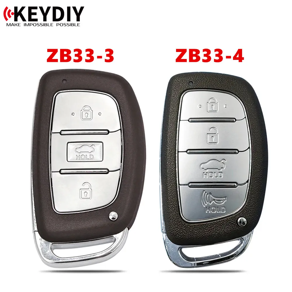 1/2 pcs Original KEYDIY KD ZB33-3 ZB33-4 Universal Smart key for Hyundai Style ZB Series Remote ZB33 for KD-X2 KD-MAX