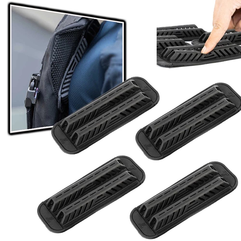 

4PCS Tactical Vest Breathable Pads Four-Way Hollow Ventilation Moisture-Wicking Backpack Soft Rubber Pads for Hunting Shooting