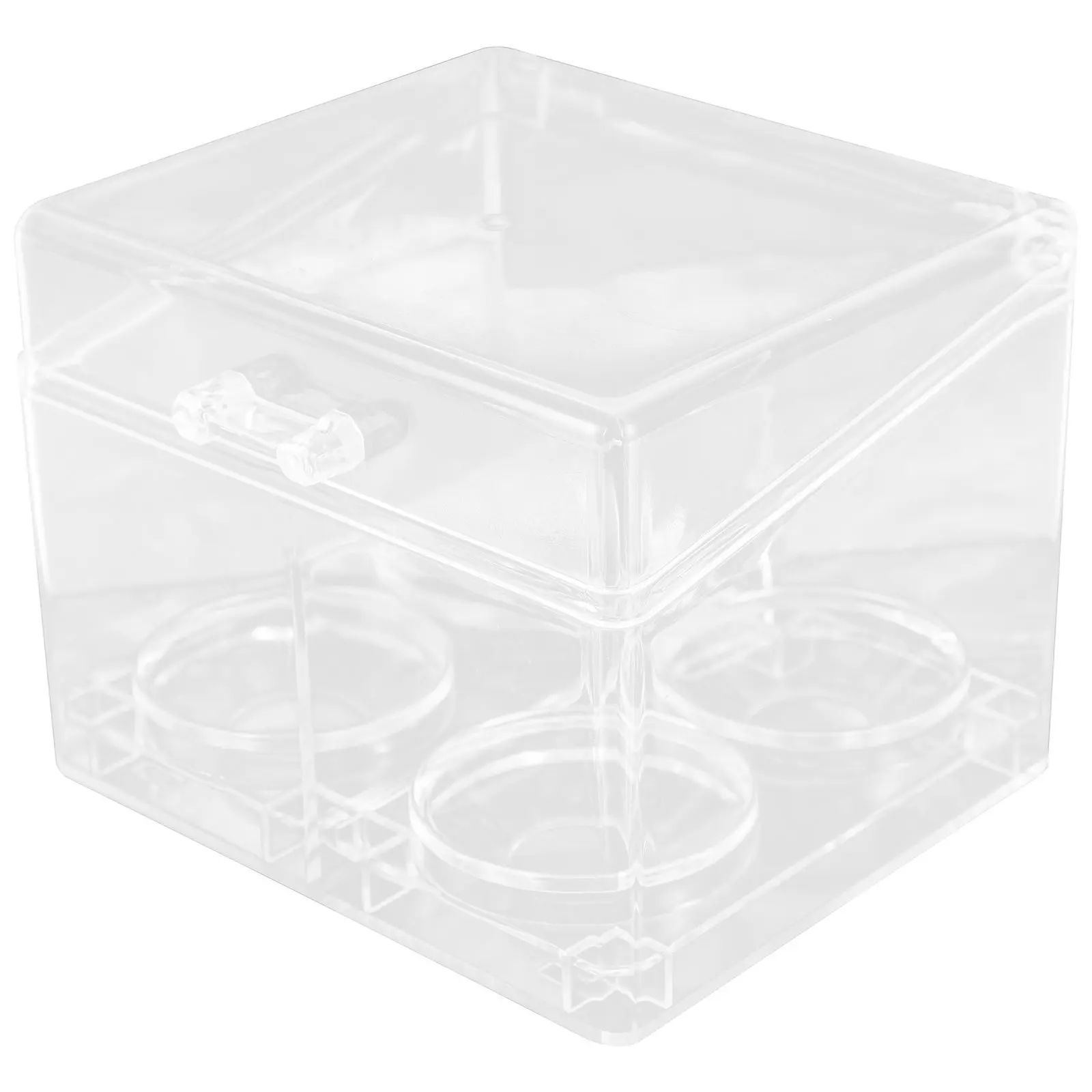 Makeup Sponge Storage Box Clear Multi Grid Desktop Organizer for Cotton Pads Cosmetic Puffs and Accessories