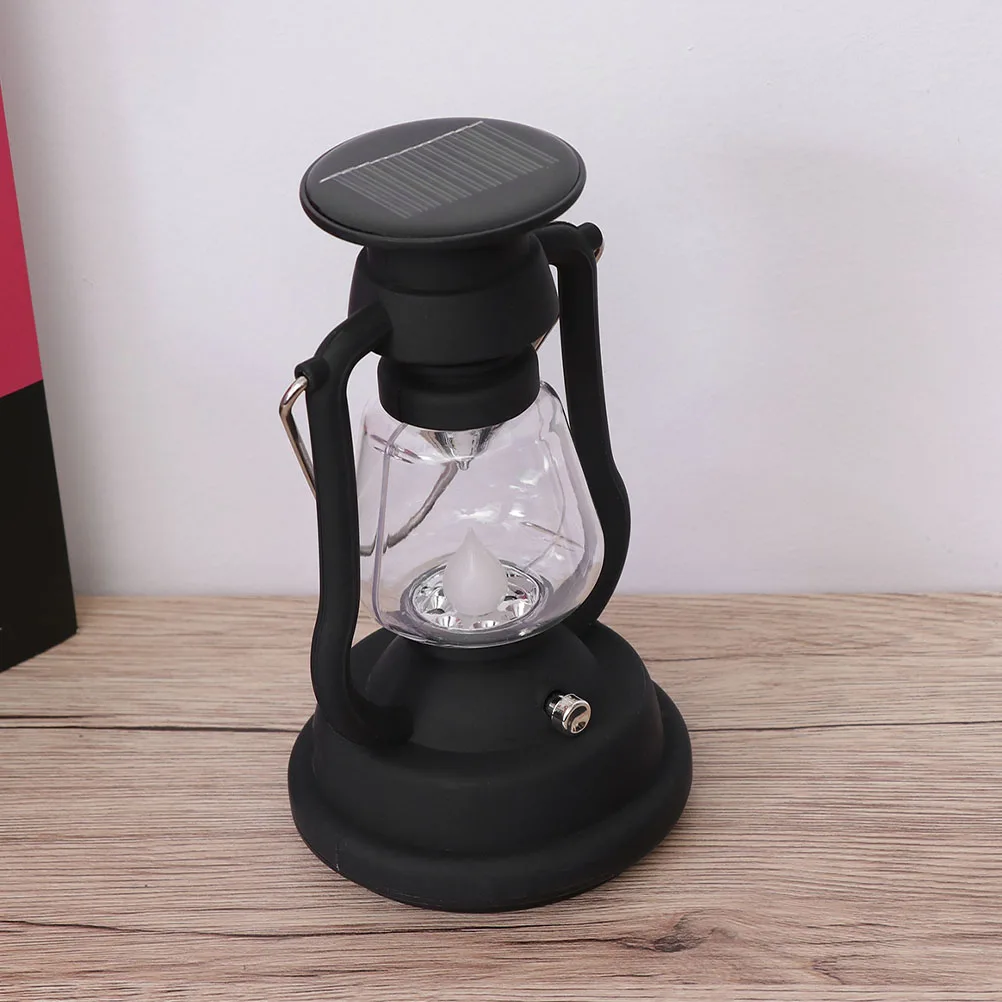 

1 шт. солнечный фонарь для улицы, винтажный портативный кемпинг, черный светильник на солнечной энергии для освещения, длительный срок службы, простота использования